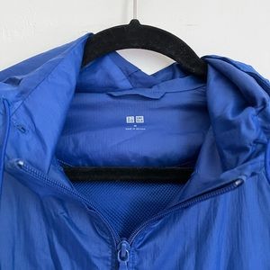 Uniqlo rain jacket cobalt blue